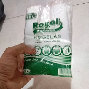 Kantong Plastik Gelas Cup Bening Royal 10x30 -/+100lembar