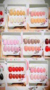 Soft Bear Blue Press On Nails Set - Short Squoval Artificial Nail Art by Presse By Ella