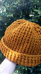 หมวกไหมพรม พระสงฆ์ งาน Hand made