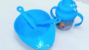 4 IN 1 Feeding Bowl and Feeding Set For Babies