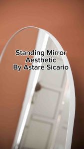 Astare Standing Mirror Oval Full Frame Premium 150x60 cm - Gratis Packing Kayu