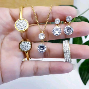 Set Perhiasan Titanium Gold Wanita Xds1313