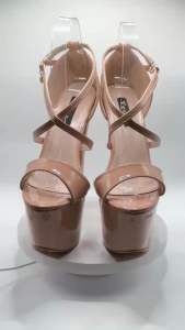 Elegant Pageant blocked Heels 6.8 inches nude 35-40 sizes