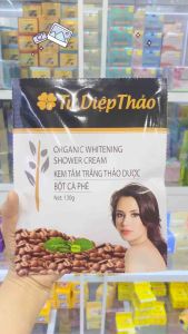 Sỉ 6 Gói Tắm Trắng TỨ DIỆP THẢO Kem Tắm Trắng Thảo Dược Bột Cà Phê 130g