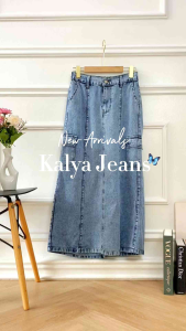 Rok Jeans Cargo Denim Skirt Wanita Panjang Premium Import