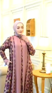 Aria Gamis Shania Dress Gamis Syari Baju Muslim Wanita Motif