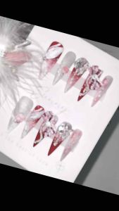[N38] Nail box thiết kế nơ đỏ thủ công