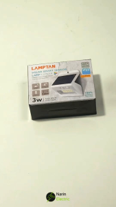 Lamptan โคมไฟติดผนัง ไฟโซล่าเซลล์ LED รุ่น Lunar 3W แสงนวล  Solar Smart Sensor ทำงานได้ 3 ระบบ