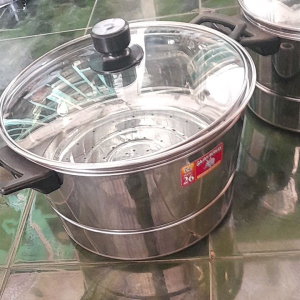 dandang nasi tutup kaca uk 18 - 26 terlaris