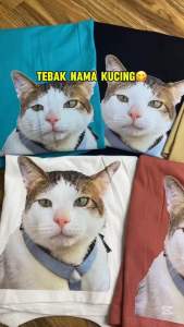 Motif BK CAT Digital Print: Baju Kaos Pria Wanita Lengan Pendek