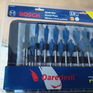 Daredevil High Carbon Steel Standard Spade Drilling Bit Set with Pouch (19-Piece)