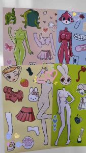 Set 6in1 sticker phối trang phục gen Z dễ thương (sáng tạo giải trí cho bé)