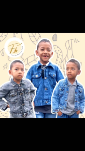 Jaket Jeans Anak Keren Laki-laki & Perempuan umur 1-6 tahun | Kids Denim Jacket