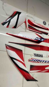 Bộ tem Jupiter MX màu đỏ đời đầu hàng nhập Thái Lan chất lượng cao dành trang trí riêng cho dòng xe này tem in lụa màu sắc rất đẹp và bền vững giá bán cực tốt bán lẻ như bán sỉ