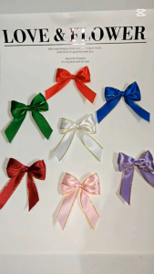 1pc Handcrafted Double Ribbon Bow Satin Perfect for Holiday Decorations DIY Gift Wrapping Souvenirs for Birthday Weddings