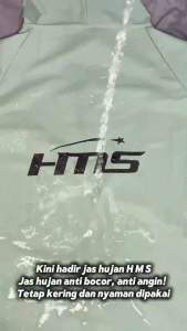 Jas Hujan Pria Wanita Setelan Jaket Celana Dewasa PVC 0.25 Tebal Elastis Anti Air by HMS