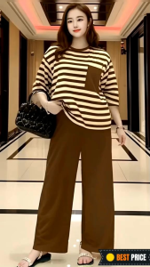 AUFAA ONESET ATASAN OVAL KANTONG DADA MOTIF SALUR ONESET WANITA DEWASA JUMBO BUSUI FRIENDLY TERMURAH