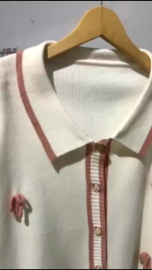 Deliaa Cardigan Atasan wanita dengan Motip ada pita pita nya murah dan berkualitas baik