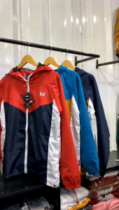 MTBS Mothbless Jaket vintag Windbreaker Color Block/ Nevy kubus