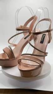Elegant Pageant Heels 5inches with glitters design nude color 36-40 sizes