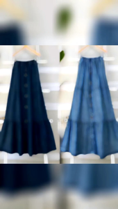 ROK JEANS SUSUN REMPEL WANITA & SHELVA SKIRT JEANS PREMIUM