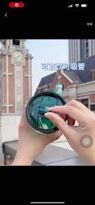 玻璃水杯女夏季带盖带吸管咖啡杯网红ins风办公室欧式复古牛奶杯