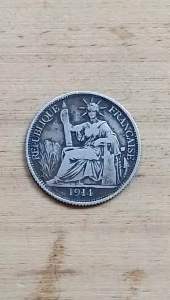 Đồng xu bạc 20 Cents Đông Dương 1898-1916 sưu tầm