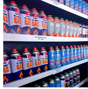 Gas kaleng portable 330g tabung + isi