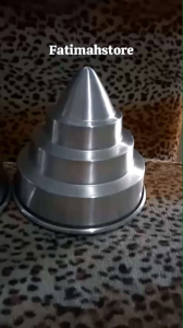 3Pcs Loyang/Cetakan nasi tumpeng tangga/kerucut anti lengket bahan almunium