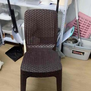 Jolly/Centrix Heavy Duty Plastic Rattan Weaved Dining Outdoor Chair With Backrest