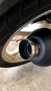 Knalpot BYAN Racing Luster dan Saringan Bor Boran 3x4 untuk Cincin BEAT MIO SPORTY VARIO