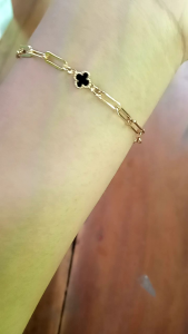 Gelang Rantai Clover Hitam 0 2 Gram Semar Nusantara