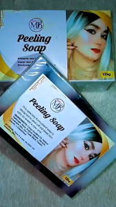 MARYBEBZ Peeling Whitening Soap - Face Scrub & Exfoliator - Eliminates Germs and Bacteria - 7 Day Results - Prevents Skin Infections - Keeps Skin Fresh and Clean