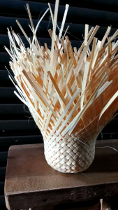 krongso bambu - keranjang anyaman - krongso natural - 6*20cm - krongso ecer