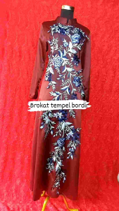 Renda Bordir Bunga Tempel & Brokat Tempel 3D: Aksesoris Busan Wanita Fashion