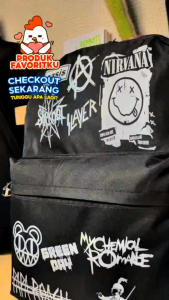 MIDEUR BAGS Fashion backpack classic motif gambar Cocok Untuk sekolah SD SMP SMA kuliah traveling