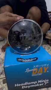 Lampu Daymaker 7 Inch 19 LED DAY Set Batok Ninja Full Krum Cincin Besi PNP Shok Depan Ninja Megapro CB GL TIGER NINJA SS NINJA RR NINJA R