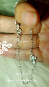 silver 925 womens cross bracelet