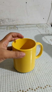 3pcs. Yellow Ceramic Coffee Mugs 13oz Microwavable