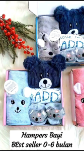 HAMPERS HANDUK BAYI KADO NEW BORN BAJU HANDUK TOPI KAOS KAKI BAYI / KADO BAYI / GIFT BOX BABY
