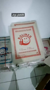 Kertas Nasi Cover Merah Isi 100lembar / Laminasi Pembungkus Warteg