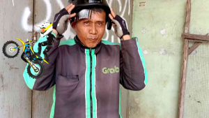 Helm Cakil FULL FACE HITAM DOFF Helm Retro Full Face SNI