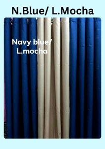 7ft 3in1set ring curtain plain katrina