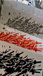 (ส่งฟรี) สินค้าขายดี   Die cut stickers 2025 New vespa เวสป้า Sprint Primavara Lx S  Notie vespa shop