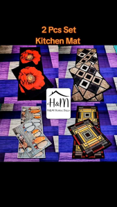 Alas Kaki Set Kitchen Floor Mat Set 2 pcs Floormat 3D Velvet Carpet Karpet Alas kaki