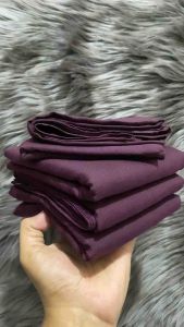 kerudung paris premium jahit tepi burgundy