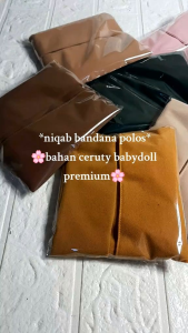Cadar Niqab bandana polos / Niqob bandana saudi 29 warna/cadar polos tanpa jahitan bawah mata