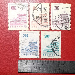 Koleksi Prangko kuno China Taiwan lawas 5 Pcs 1968 USED