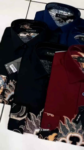 Kemeja ALISAN Batik Lengan Panjang Reguler & Slimfit Size S - XL Panjang Pria Dewasa
