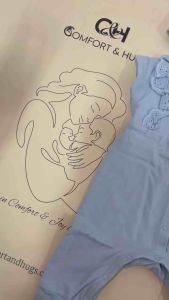 Comfort & Hugs x Dirkje Collection Girls Baby Bodysuit With Light Blue Hairband Summer Cotton Wear